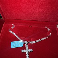Cross Chain 925 Sterling Silver 