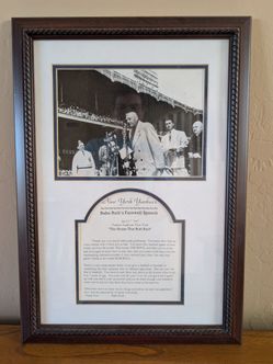 Babe Ruth Final Address to Fans on Babe Ruth Day Yankee Stadium