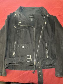Forever 21 Denim Moto Jacket