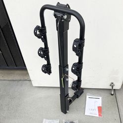 Brand New $49 Tilt Folding 3-Bike Hitch Mount Rack Bicycle Carrier for 2” Hitch w/ Straps 110 lbs Max