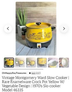 Vintage Montgomery Wards Slo-cooker Pot