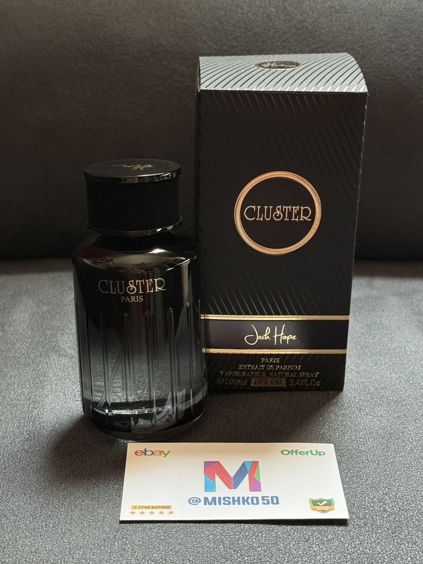 Cluster by Jack Hope Extrait de Parfum Made In Paris Designer Cologne Fragrance EDP 18% Oil Jean Paul Gaultier YSL 9PM Elixir Azzaro Armani Valentino