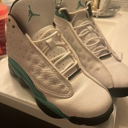 size5 Air Jordan 13 Retro Lucky Green