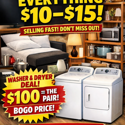 Cheap Moving Sale – Furniture, Appliances, Mini Fridge, TV