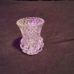 Crystal Toothpick Holder Or Bud Vase 