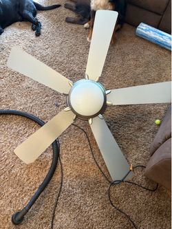 2 ceiling fans 52” brushed nickel