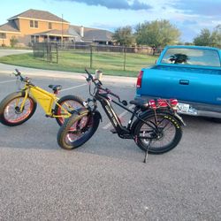 2 Electric Bikes Black $700-Yellow $1000