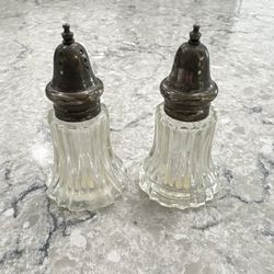 Vintage Pressed Glass Salt and Pepper Shakers