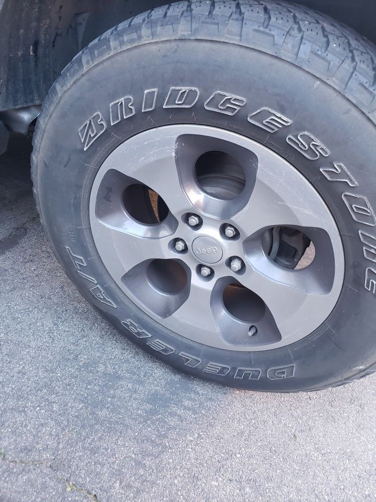 Jeep tires and rims good condition
