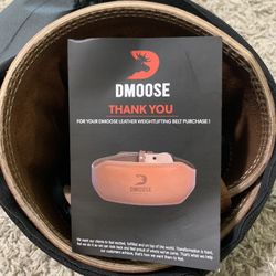 DMoose Weightlifting Belt Genuine Leather for Men and Women, 4 Inch & 6 Inch, Adjustable Buckle, Posture Corrector, Gym Workout, Deadlift, Squats, Pow