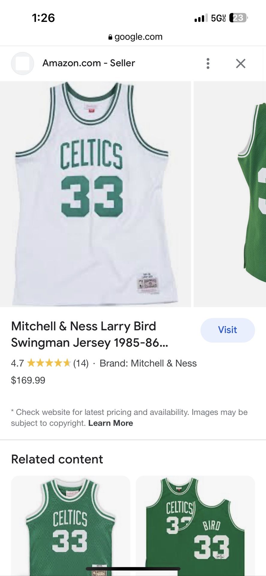 Larry Bird – Basketball Jersey World