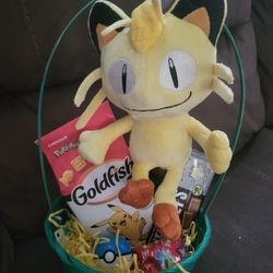 Meowth Pokemon Easter Basket 