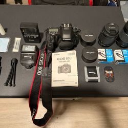 Like New" Canon EOS 80D (Wi-Fi enabled) DSLR kit. 