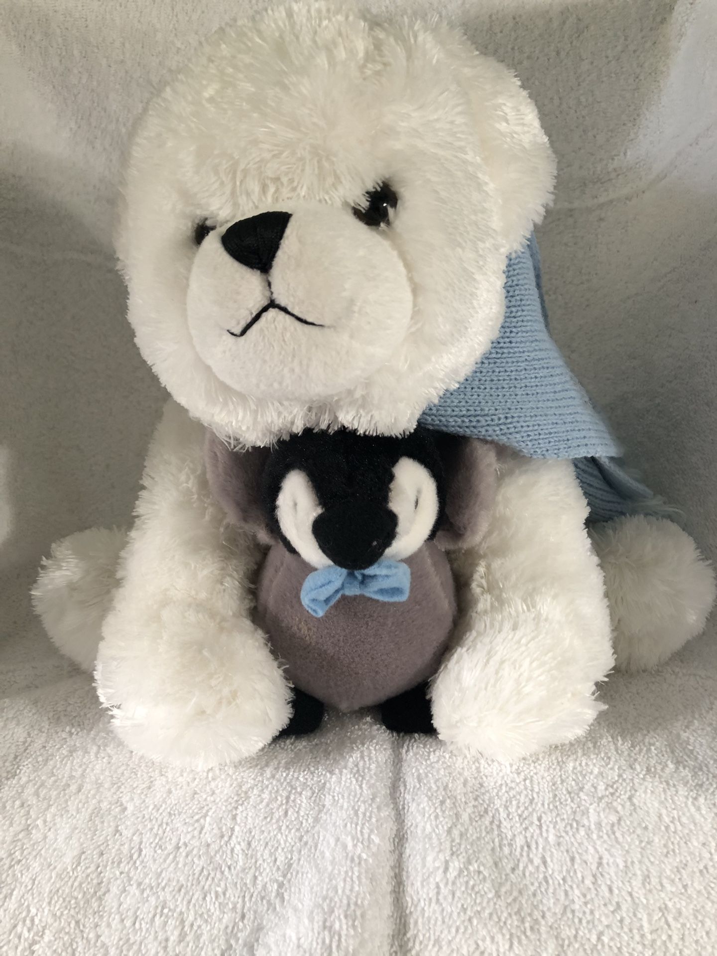 The Bearington Collection For St Jude Plush Polar Bear & Penguin Great Condition!
