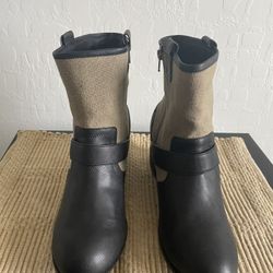 New Womens Wedge Boots Linen