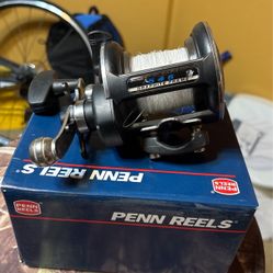 Penn 545 GS Spooled With New 50lb Braid 
