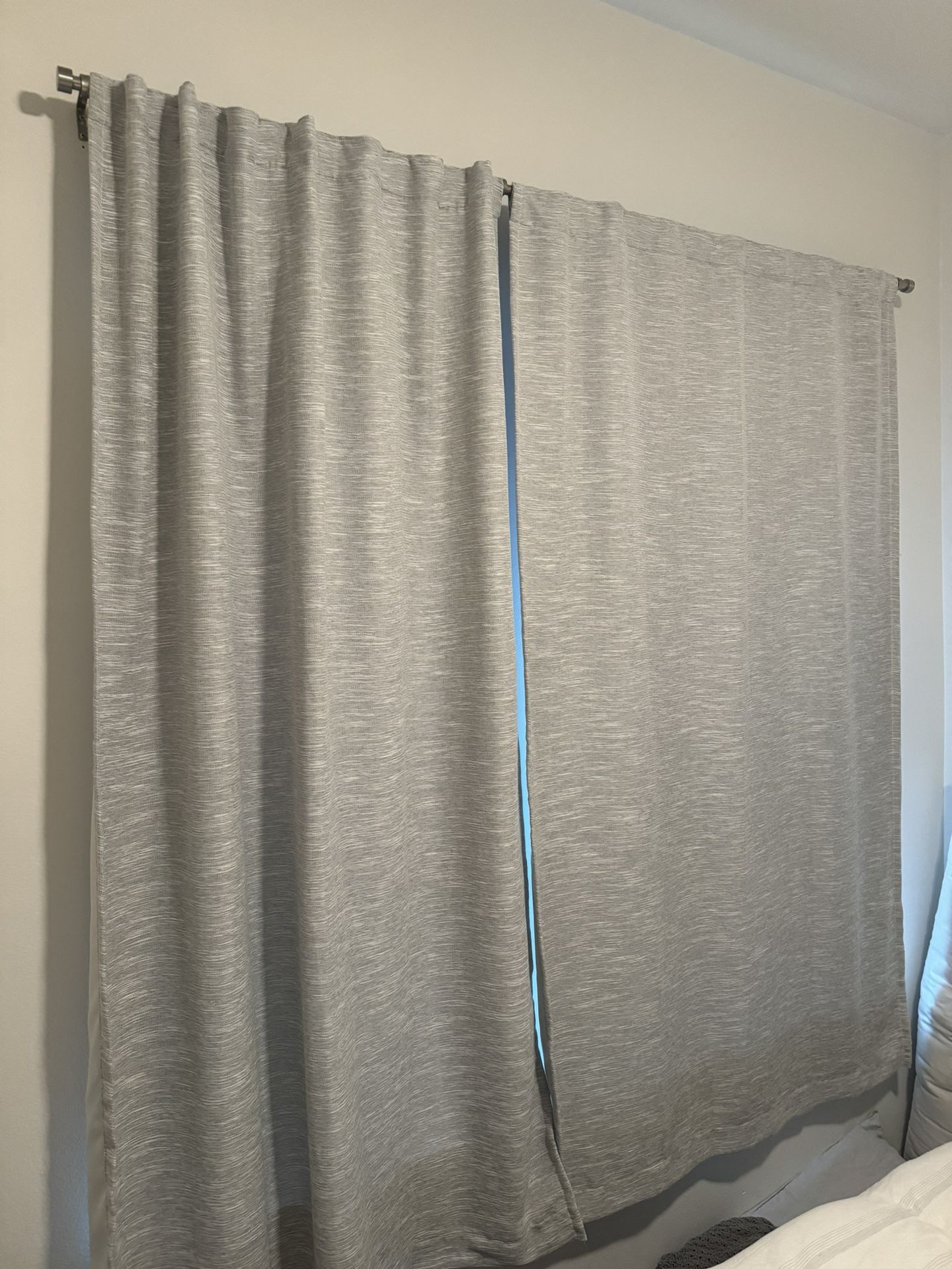 63” Curtains And Curtain Rod