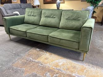 ASHLEY Macleary Green Velvet Sofa