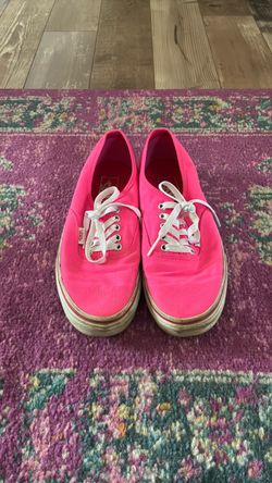Vans Authentic Neon Pink Canvas Sneakers