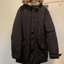 Size Medium Old Navy Mens Winter Fur Lined Hooded Fishtail Parka