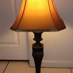 VINTAGE "Grandmother's house" heavy lamp with shade and bulb $10 FIRM