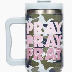 Pray, Pray, Pray - New Tumbler With  straw