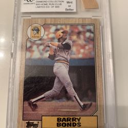 Barry Bonds Rookie Baseball Card