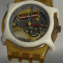 Vintage 80’s jelly open skeleton dial