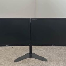 $145 - (2) 23” LG Monitors w/ stand (VGA/DVI Ports ONLY)