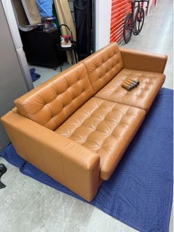 Brown Morabo Leather Couch