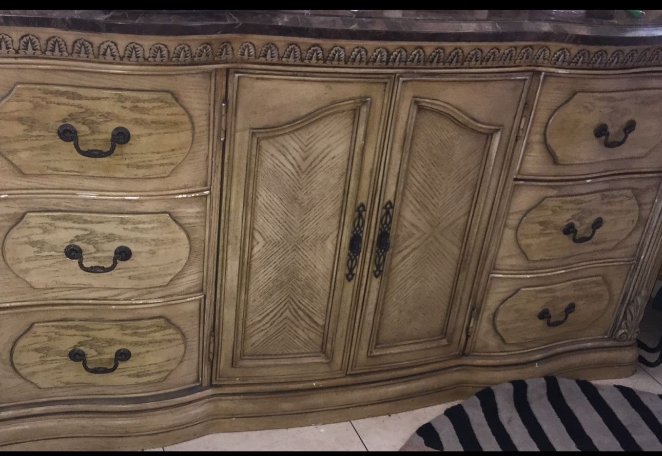 Beautiful Credenza With Marble Top