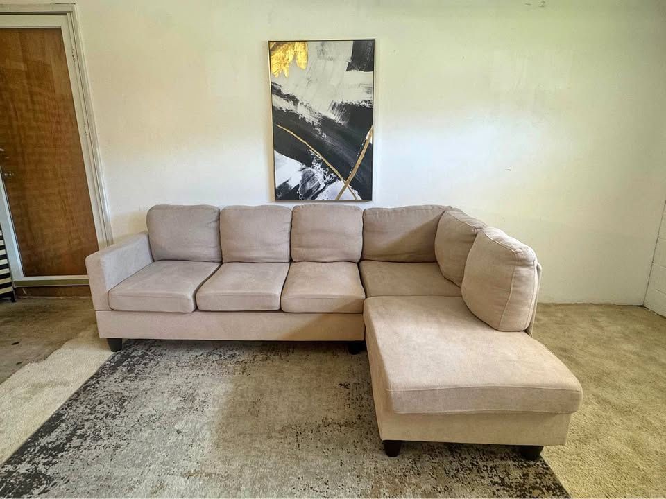 Beige 4-Seater Sectional Sofa