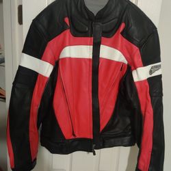 First Gear Leather Motorcycle Jacket