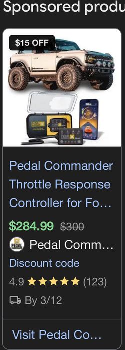 2021+ ford bronco pedal commander