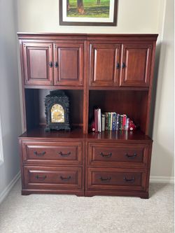 2-piece Cherry Cabinet & Drawers – total height 79in – 2 units available