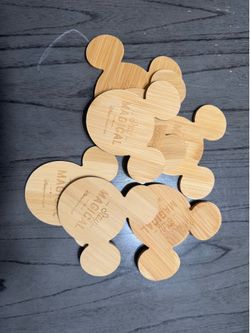 Coasters Mickey Mouse Stay Magical Bamboo Disney Vacation Club (Set Of 8)