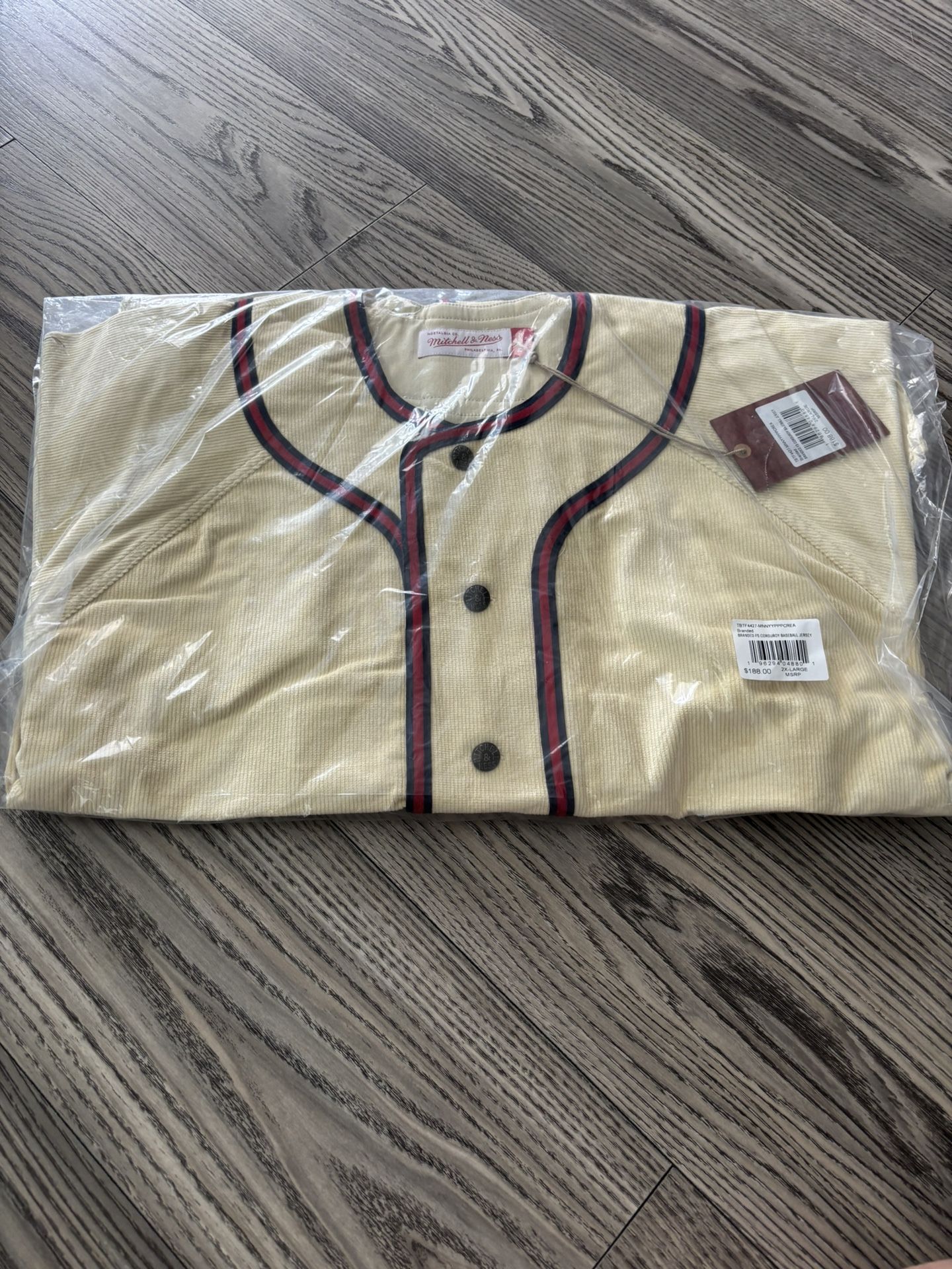 2XL Mitchell&ness Branded Fs Corduory Baseball Jersey