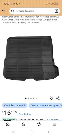 Rear Trunk Cargo Liner MERCEDES BENZ GLC 2023-2025 or your choice of vehicles