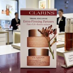 Clarins Cream Gift Set Day Night Cream Set Two Full Size (50ml) Creams Inside MSRP $180