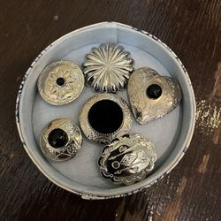 Silver Pin Set With Costume Bracelet 