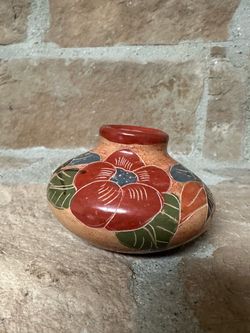 Mini Clay Flower Vase Artesanía Mexicana