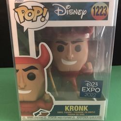 Disney Funko Pop Kronk #1223 D23 Exclusive Con Sticker