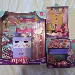 New Christmas Toy Doll Bundle My Life As Doll Sets Hair Salon Play Fish Tank Play Anf Camping Fashion Gifts 18 Inch Our Generation American Girl OG AG