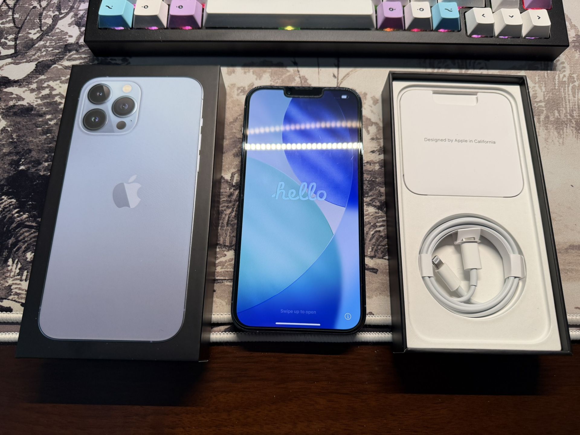 Unlocked iPhone 13 Pro Max 128gb Sierra Blue Like New