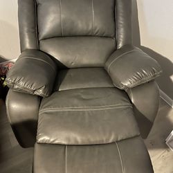 Barely Used Real Leather Recliner 