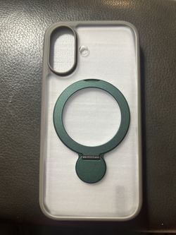 iPhone 16 Gray Phone Case with Screen Protector