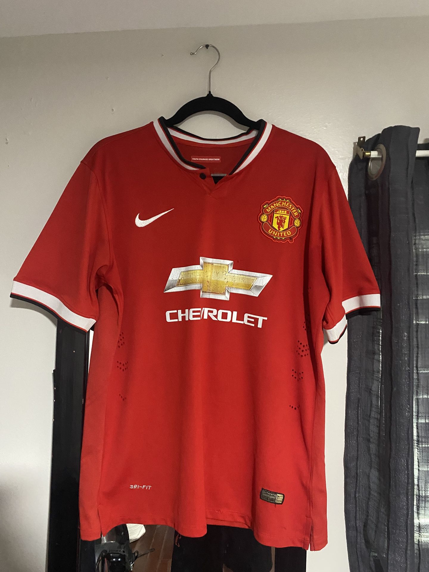 L 15/16 man u wayne rooney soccer jersey