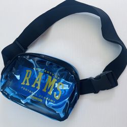 Unisex Pvc Blue LA RAMS HIP BAG, Waist Bag, Fanny Pack. Fans 