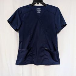 Cherokee Nursing Scrub Medical Uniform Short Sleeve Medium Navy Blue