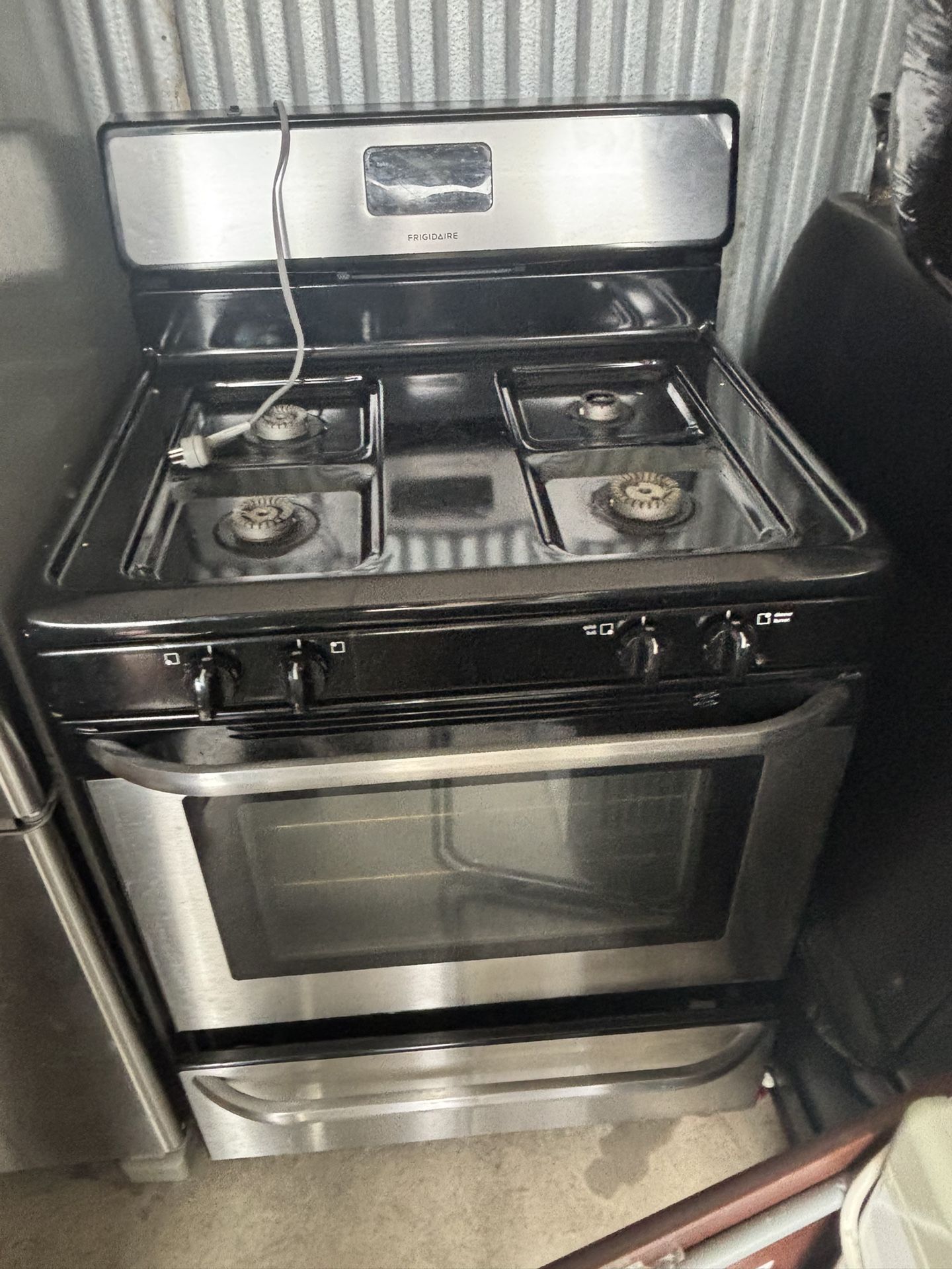 Stainless steel Stove/fridge set